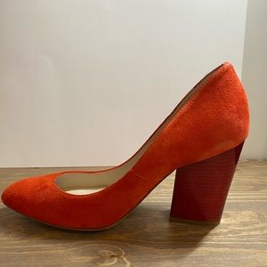 Karen Millen new red suede pumps. Size 36